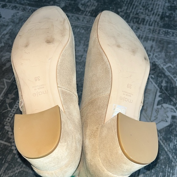 Maje women’s Beige Suede Ankle Booties size 39 US 8.5 - Picture 8 of 9
